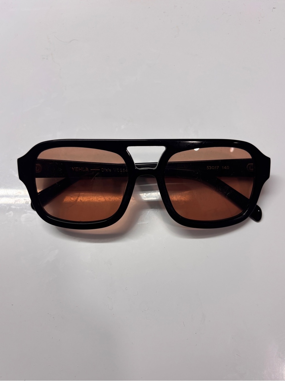 VEHLA Dixie Aviator Sunglasses VS254 Black Brown Toffee Color Lens Unisex Trend